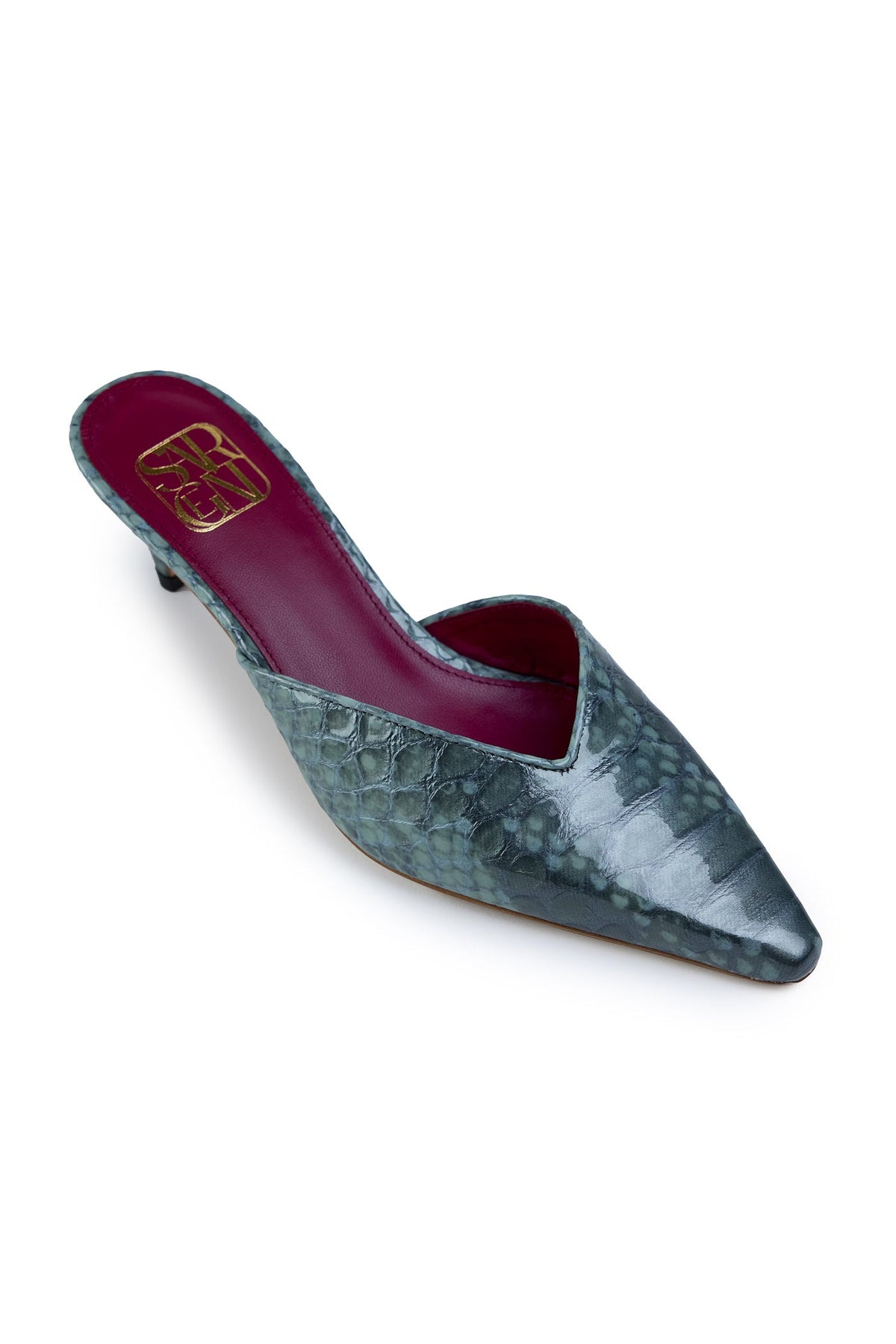 The Exotic Carol Kitten Heel in Peacock