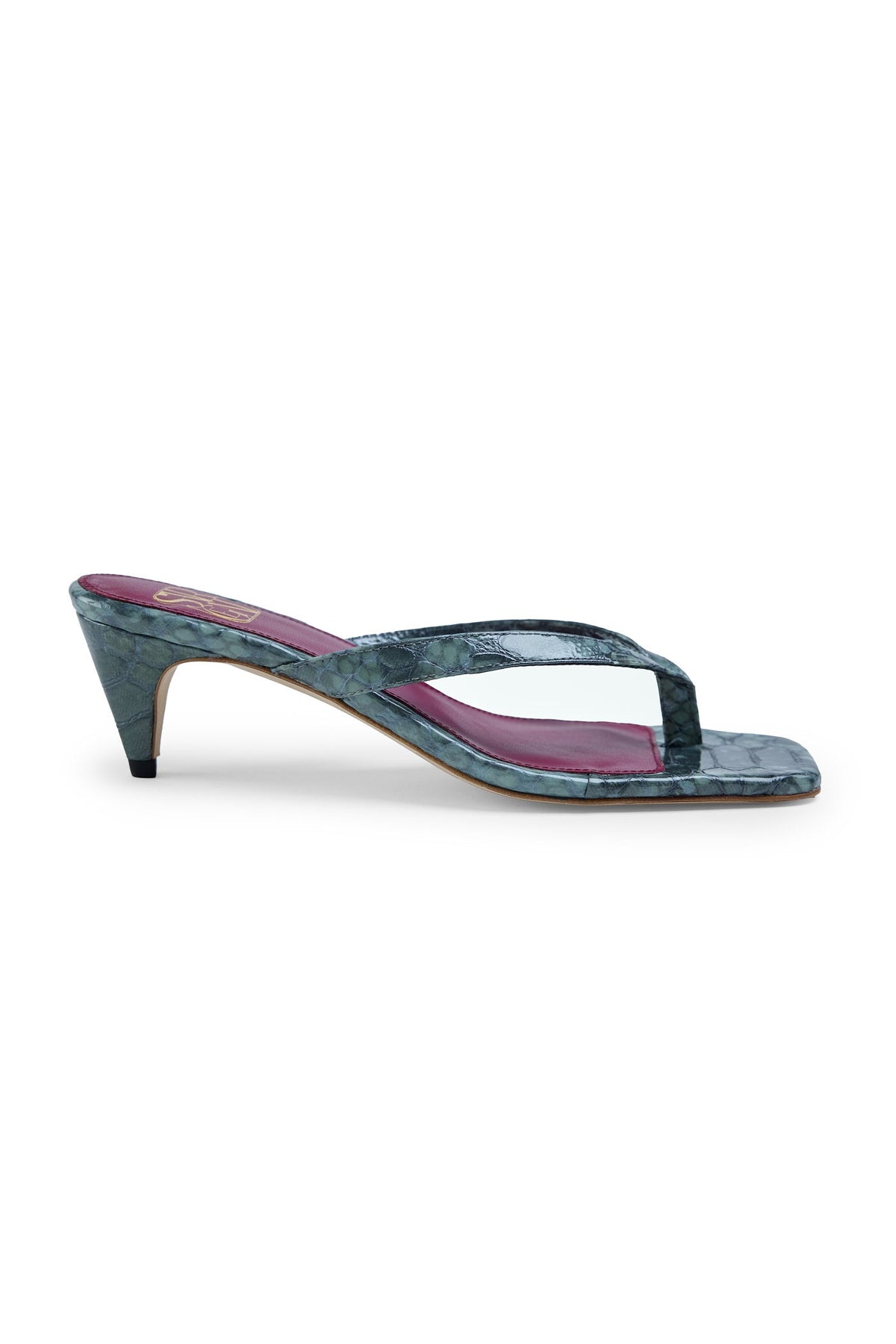 The Exotic Holly Heeled Sandal in Peacock