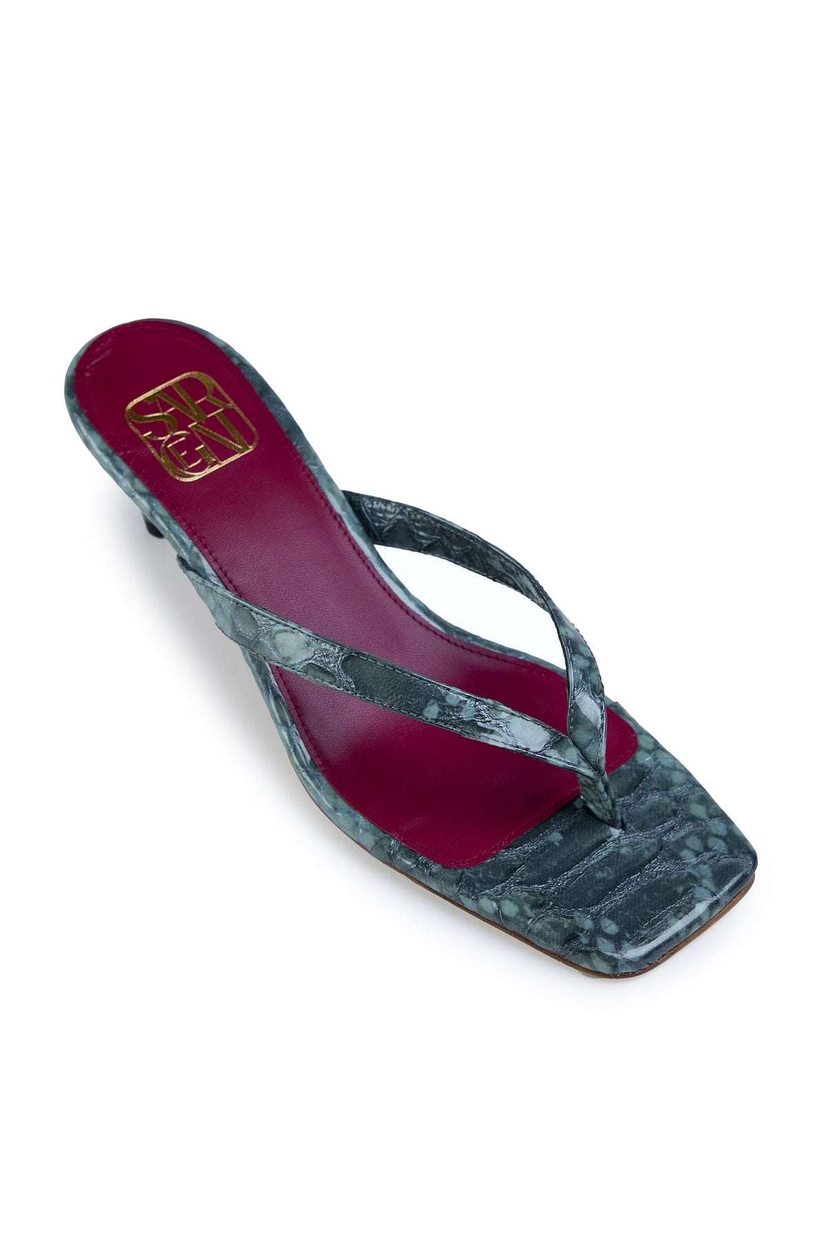 The Exotic Holly Heeled Sandal in Peacock